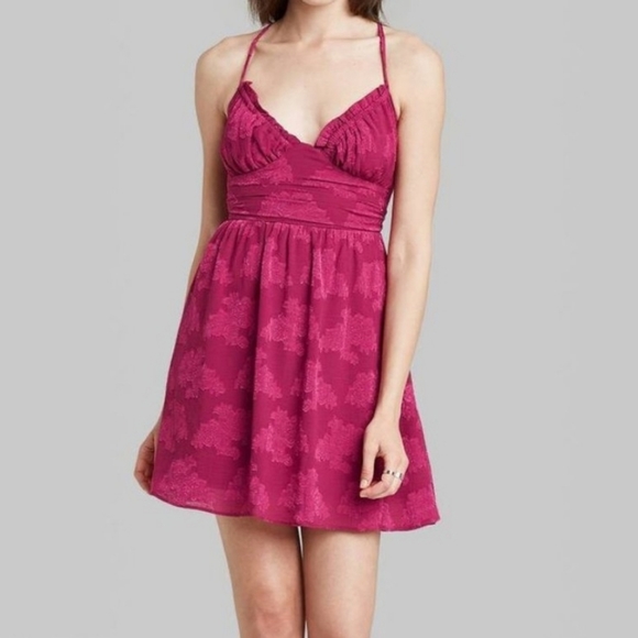 Wild Fable Hot Pink / Rose Mini Dress - Picture 2 of 11